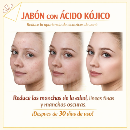 Elaimei Jabón Aclarador Facial Kojic Acid Papaya Hidratante