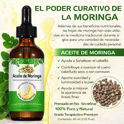 Aceite Moringa Crecimiento Capilar Antiedad Terapéutico