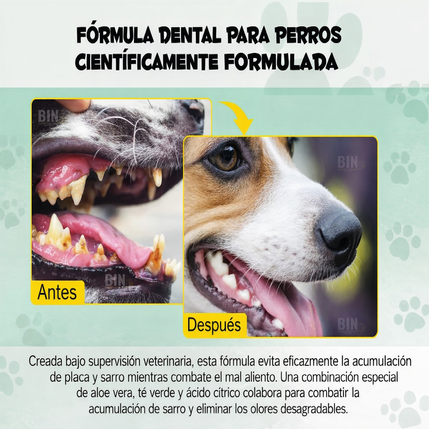 Enjuague Bucal Perros 6 En 1 Higiene Oral Control Sarro