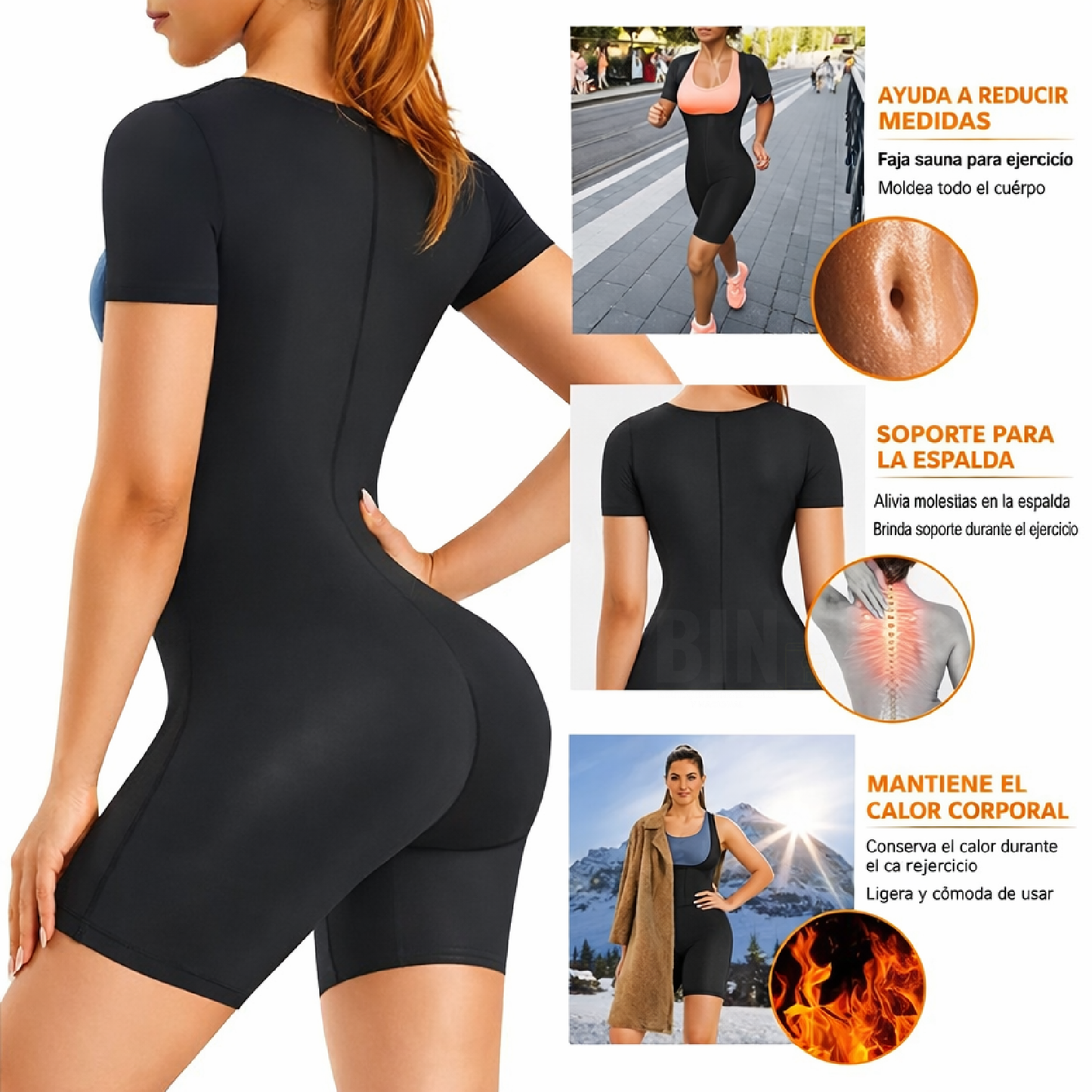 Faja Sauna Reductora Mujer Alta Compresión | Moldea Abdomen