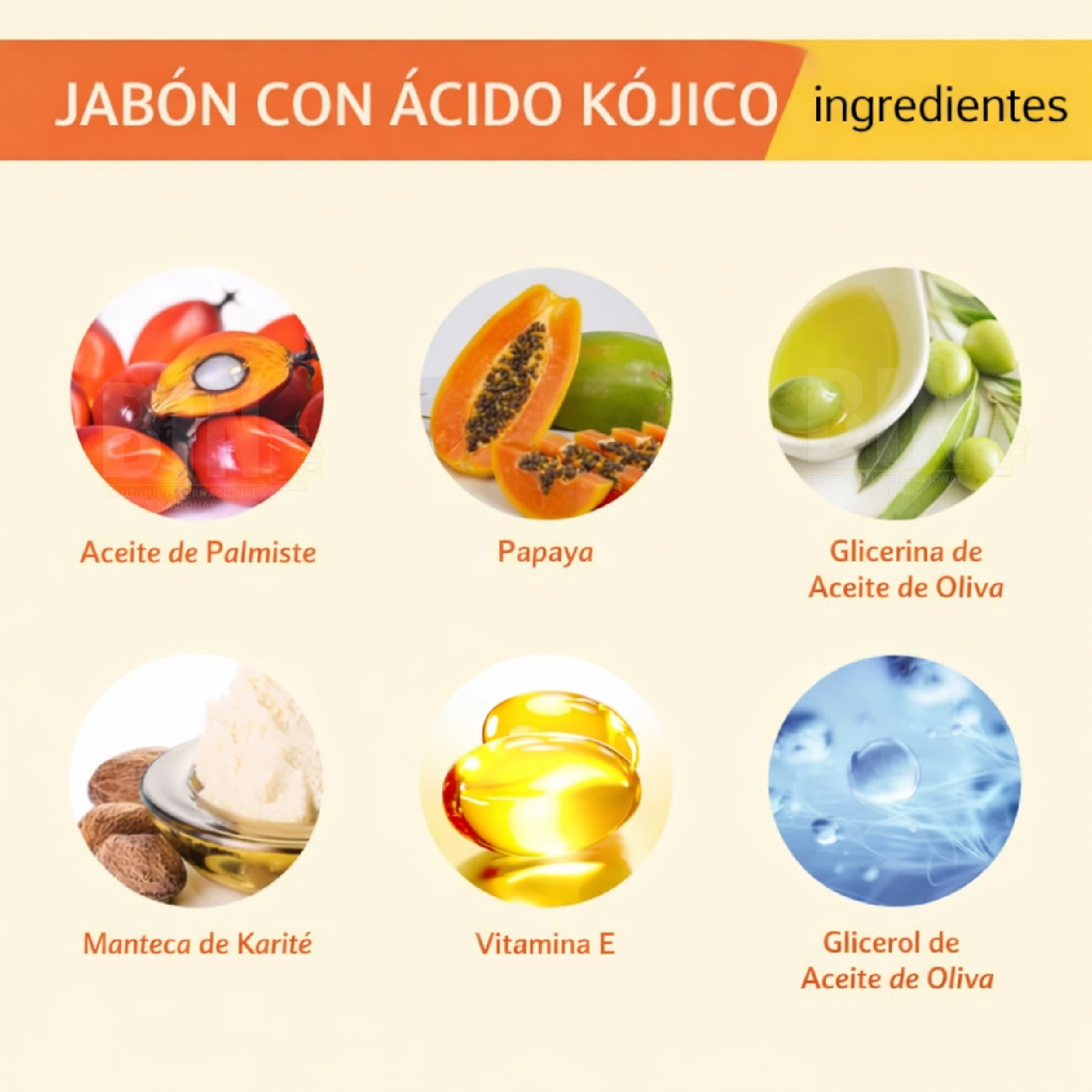 Elaimei Jabón Aclarador Facial Kojic Acid Papaya Hidratante
