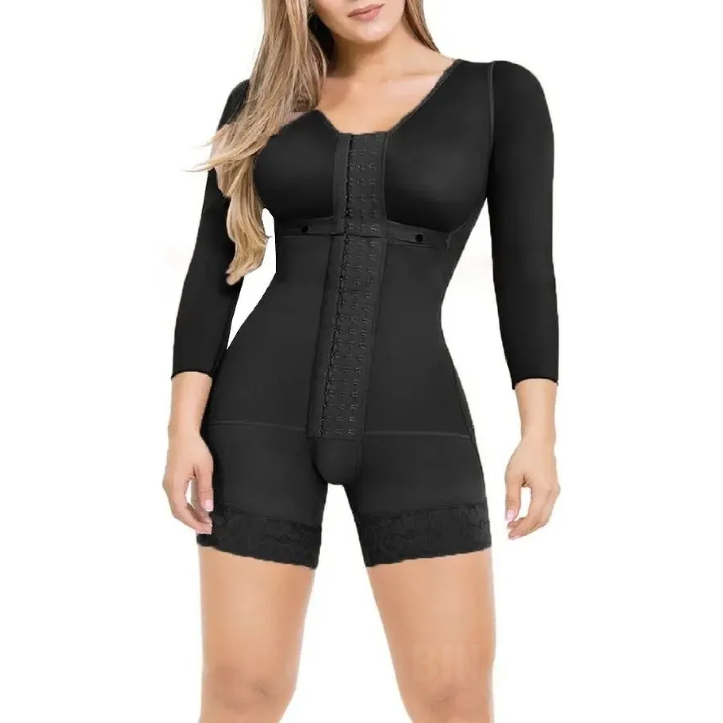 Faja Postquirúrgica Lipo Con Mangas De Alta Compresión Moldeadora