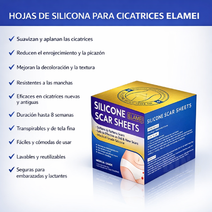 Elaimei Rollo Parche De Silicón Para Cicatrices Reutilizable 3 Metros Transparente