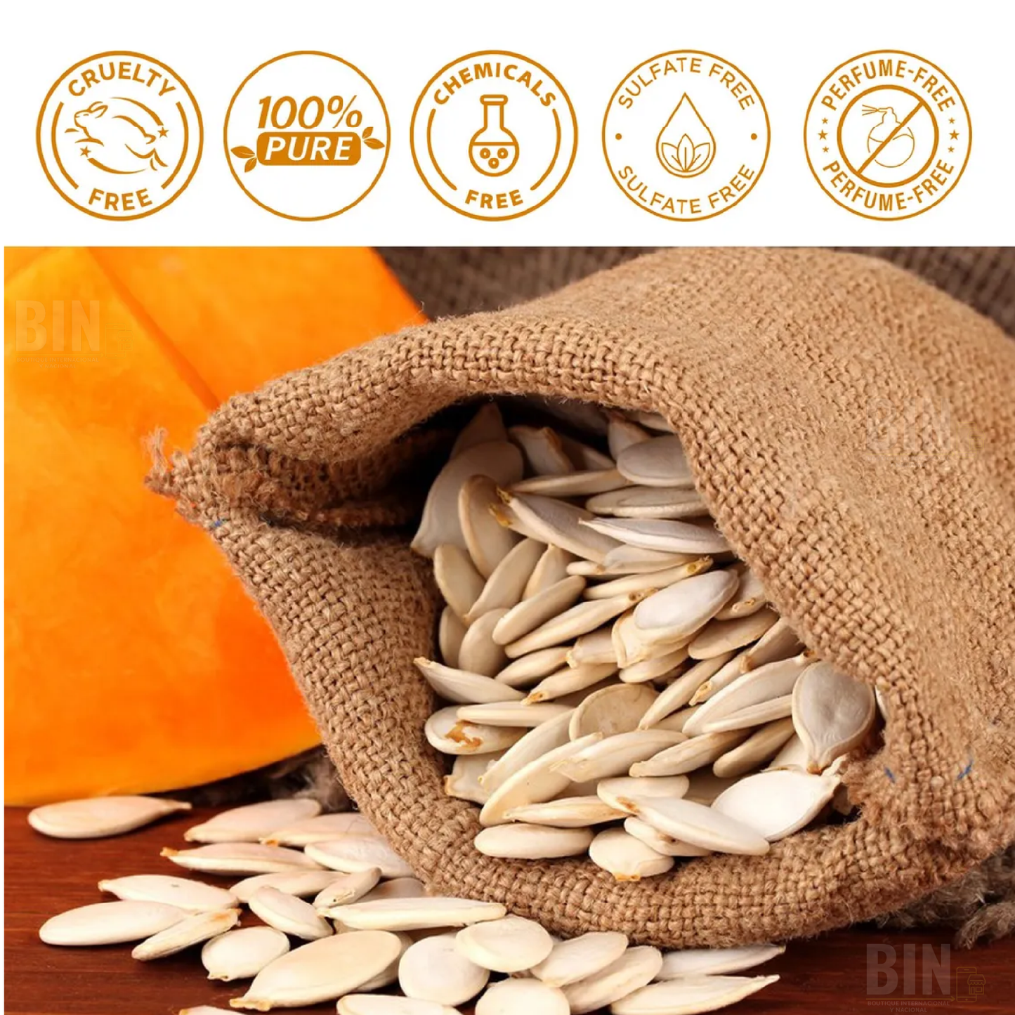 Aceite de Semilla de Calabaza Orgánico | Fortalece y Estimula el Crecimiento del Cabello