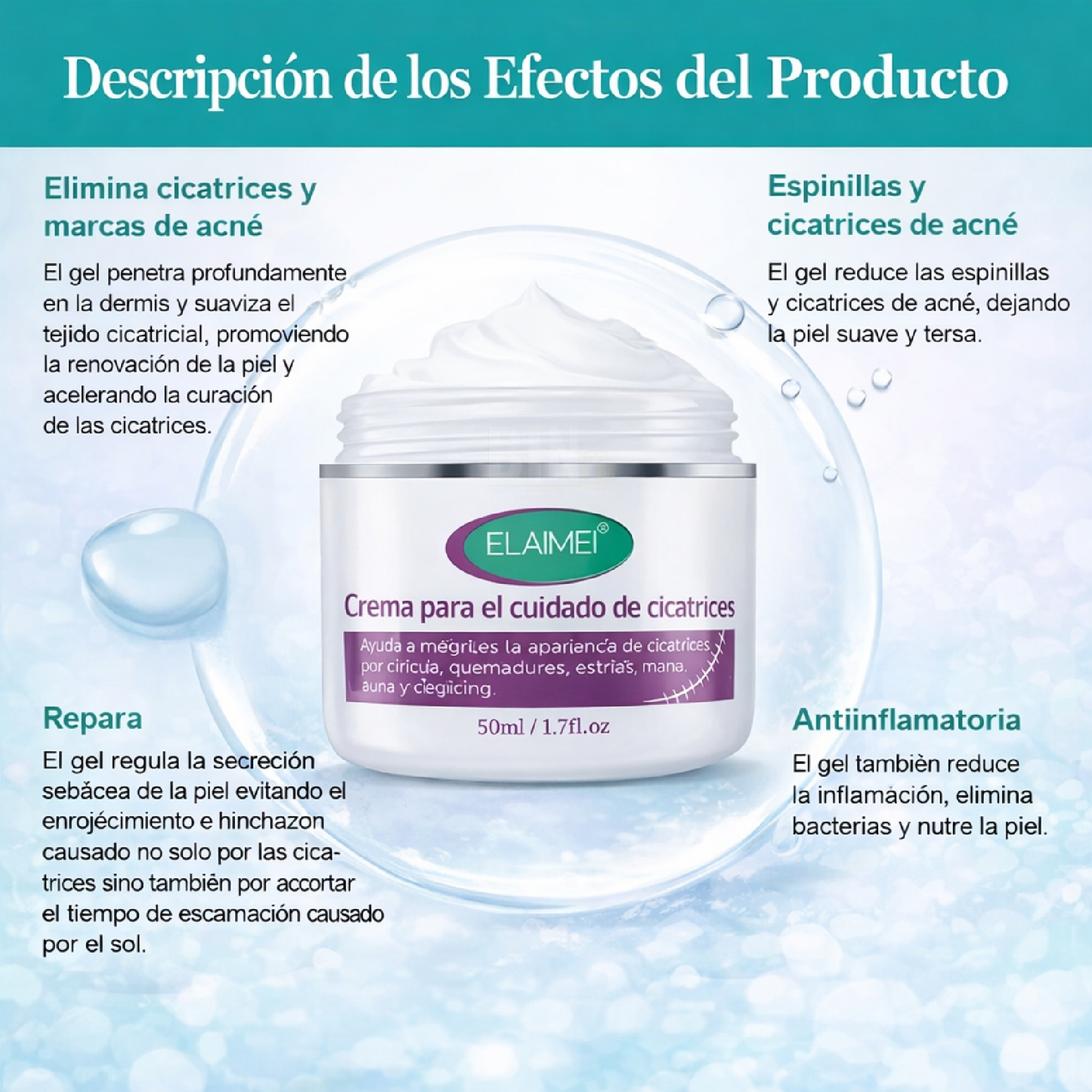 Crema Reparadora Elaimei para Cicatrices y Manchas 50ml
