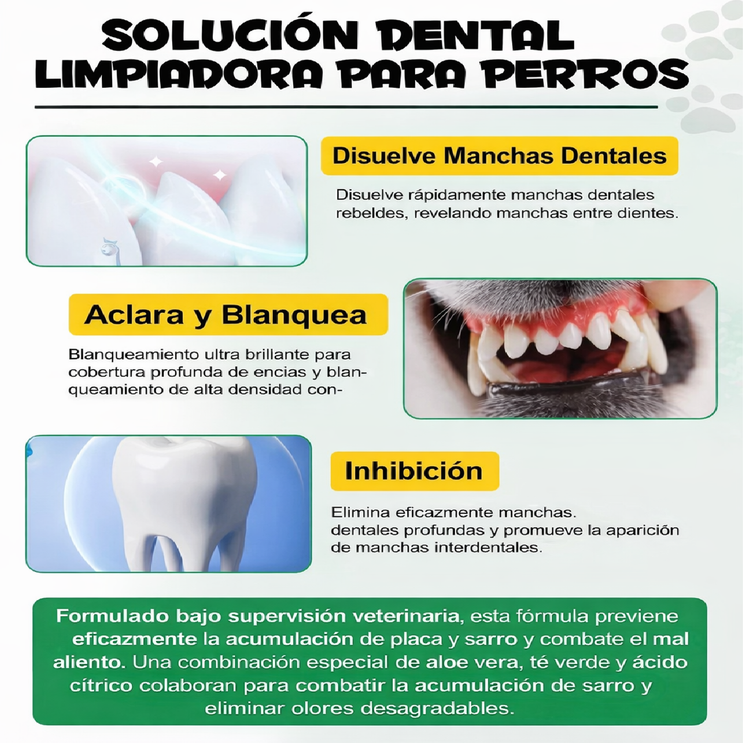 Enjuague Bucal Perros 6 En 1 Higiene Oral Control Sarro