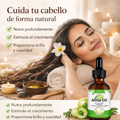 Aliver Aceite de Amla para el Cabello Anticaída Fortalece Folículos y Estimula Crecimiento Capilar