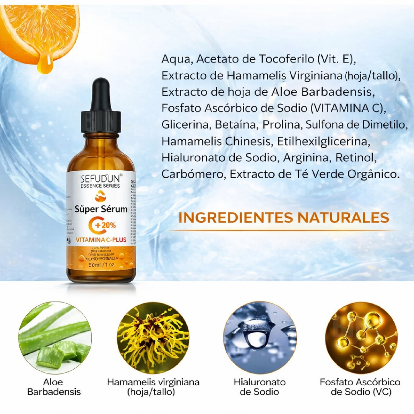 Sérum Facial Vitamina C y Retinol Antioxidante 30 ml | Sefudun