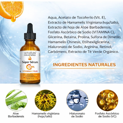 Sérum Facial Vitamina C y Retinol Antioxidante 30 ml | Sefudun