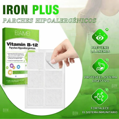 Parches de Vitamina B12 para Energía, Concentración y Bienestar Diario