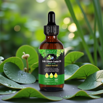 Aceite De Ricino Negro 3 En 1 Con Lavanda Y Argán Capilar