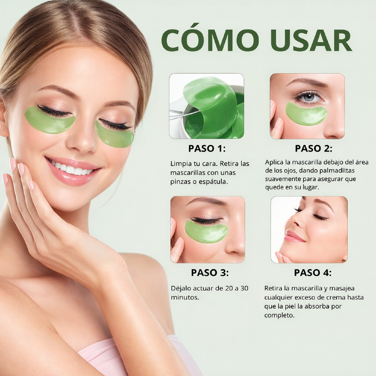 Aliver Parches para Ojos Anti Ojeras y Bolsas | Hidratantes y Reafirmantes