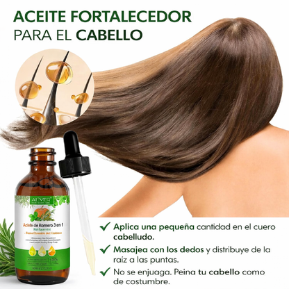 Aceite Capilar 3 en 1 con Romero, Menta, Semilla de Calabaza y Batana | Crecimiento e Hidratación