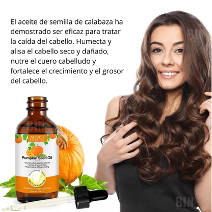 Aceite de Semilla de Calabaza Orgánico | Fortalece y Estimula el Crecimiento del Cabello
