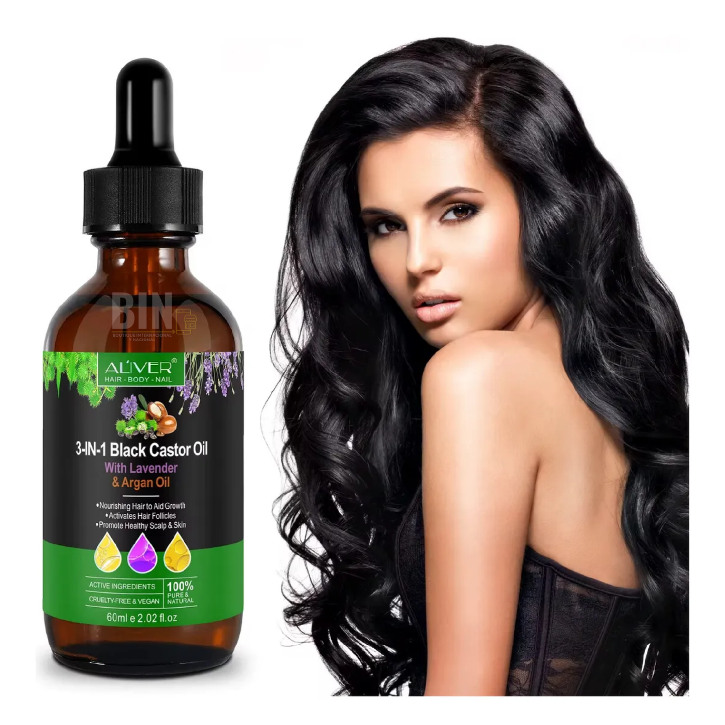 Aceite Puro 3 En 1 Oil Argan Negro + Lavanda + Semilla Negra