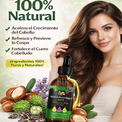 Aceite Puro 3 En 1 Oil Argan Negro + Lavanda + Semilla Negra