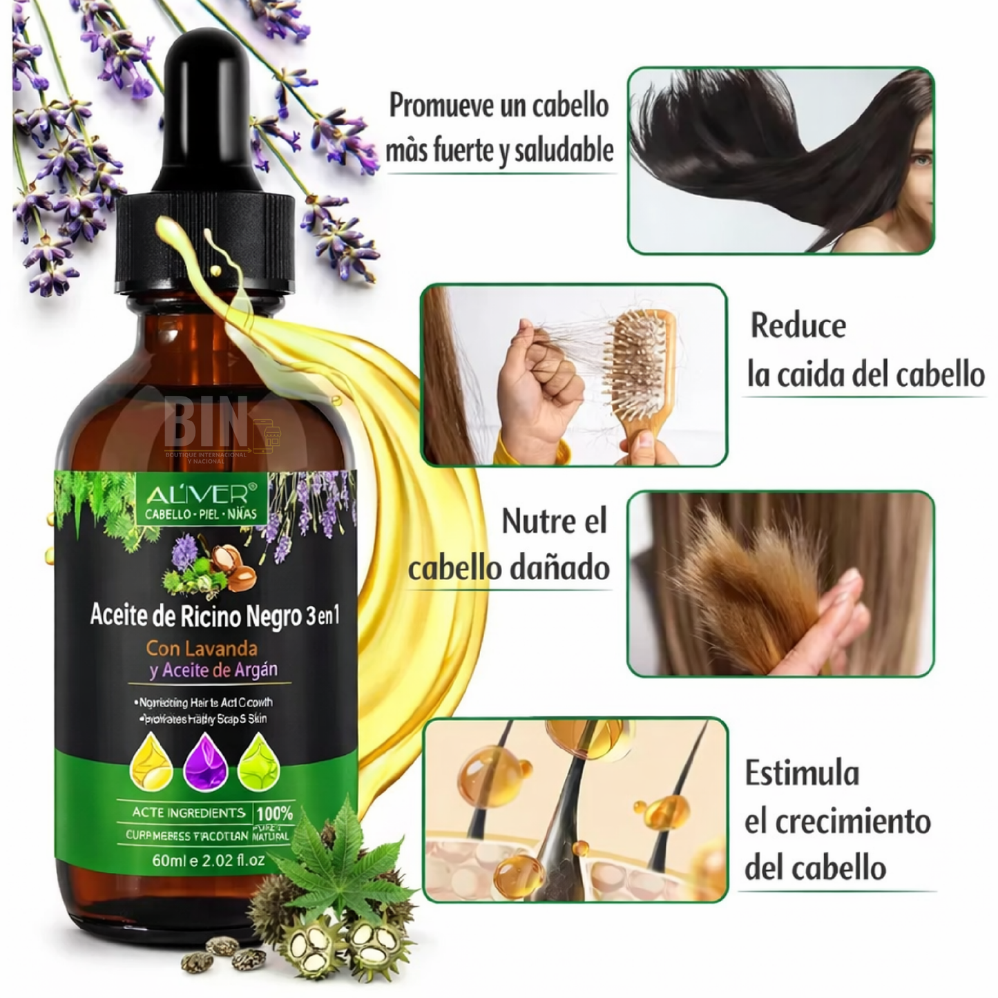 Aceite Puro 3 En 1 Oil Argan Negro + Lavanda + Semilla Negra