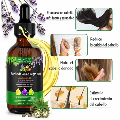Aceite Puro 3 En 1 Oil Argan Negro + Lavanda + Semilla Negra